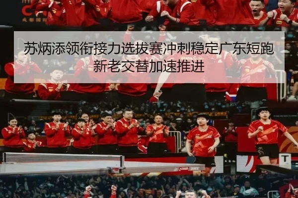 苏炳添领衔接力选拔赛冲刺稳定广东短跑新老交替加速推进